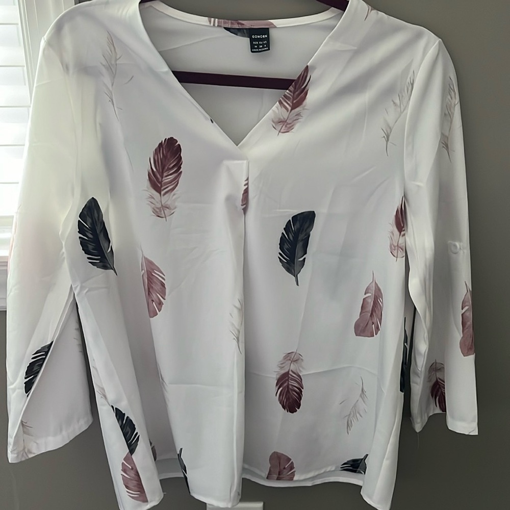 Feather Print Blouse